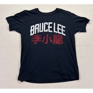 Roots of Fight Bruce Lee Bloodlines T-Shirt Mens Large Black Graphic Tee USA
